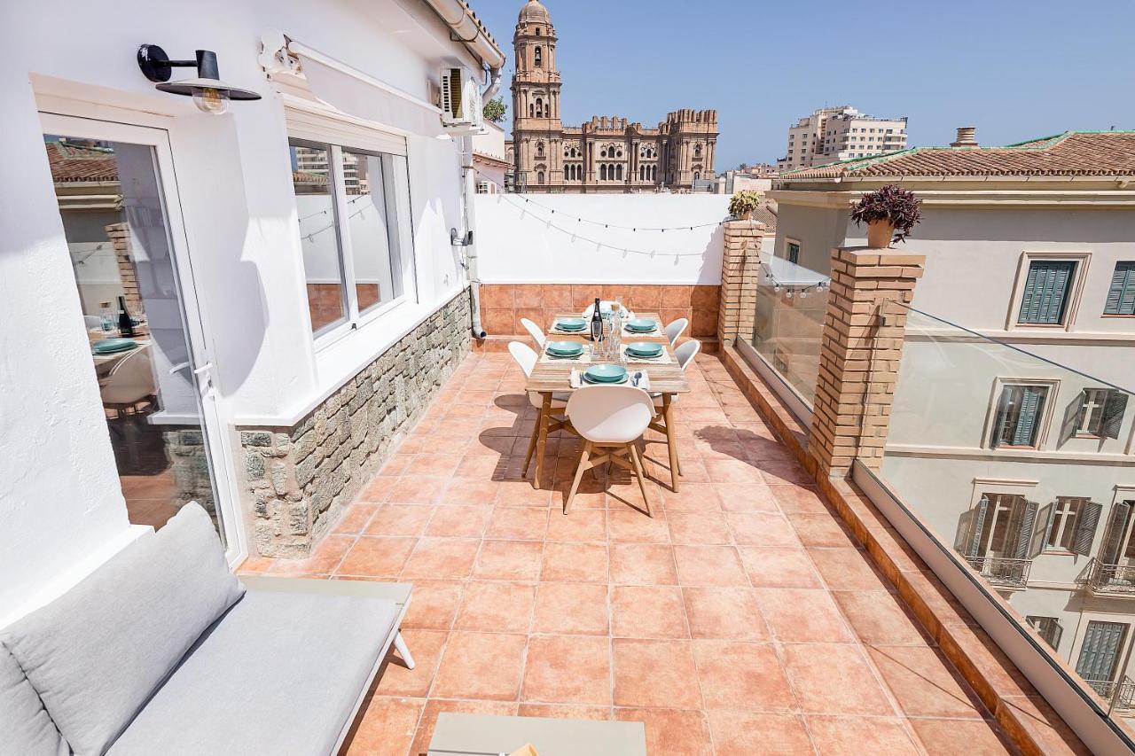 מאלגה Homey Apt- Atico Con Vistas A La Catedral מראה חיצוני תמונה